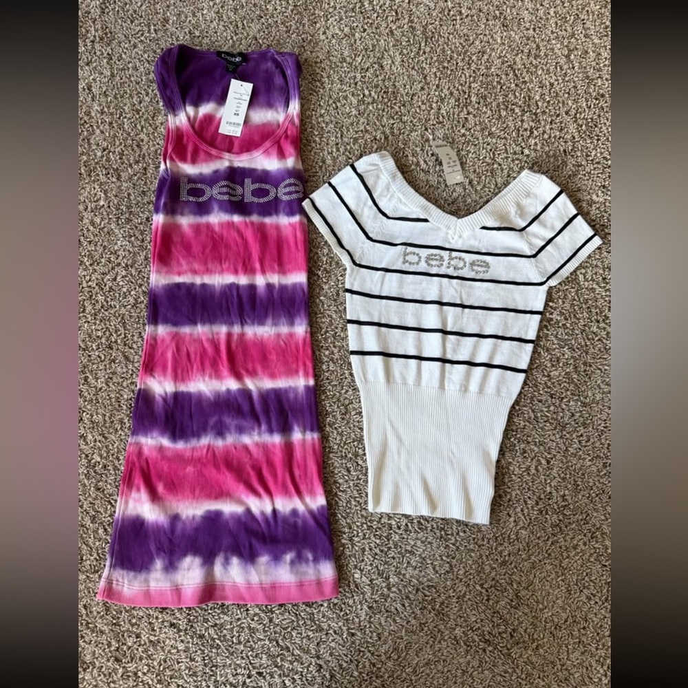 Bebe Tie-Dye Dress and sweater